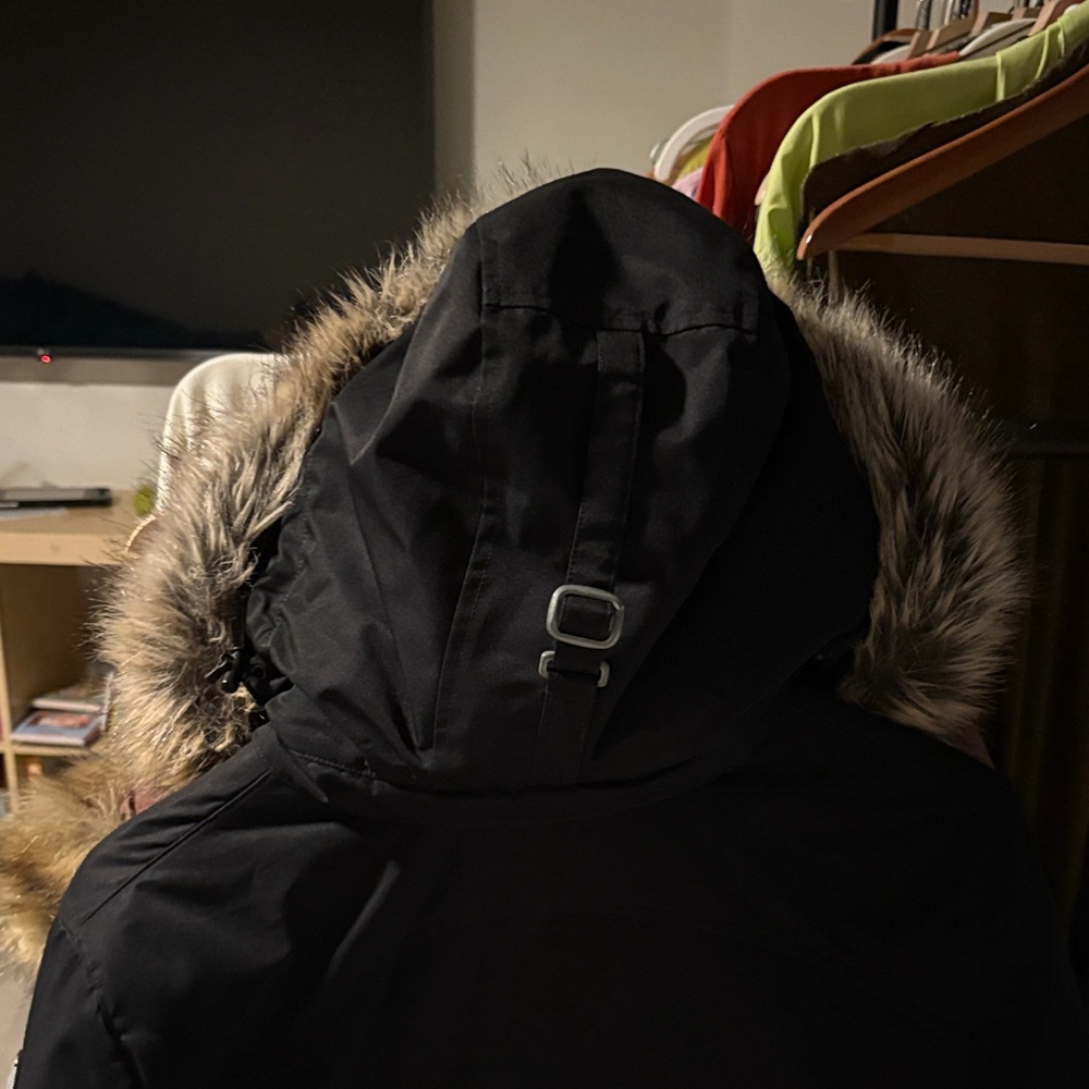 Obermeyer Black Puffer Jacket with Fur Trim - Picture 5 of 5